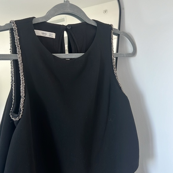 Black mini romper-dress - Picture 2 of 3